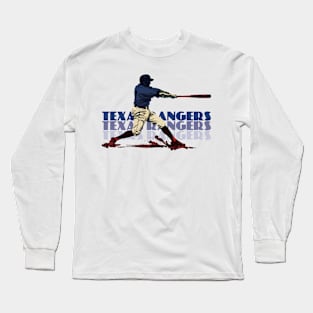 Retro Texas Rangers Slugger Long Sleeve T-Shirt